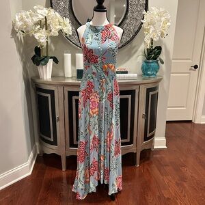 Jaase Teal and Pink Floral Dress